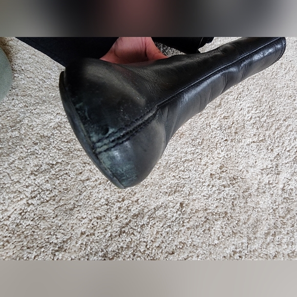 Tory Burch made in Brazil black leather size 9.5 M Chelsea heeled boots - Picture 7 of 16